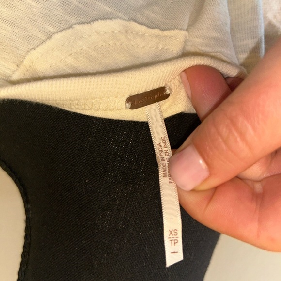 Free People XS Bohemian Cream Top with Multicolor Accents - Picture 5 of 7